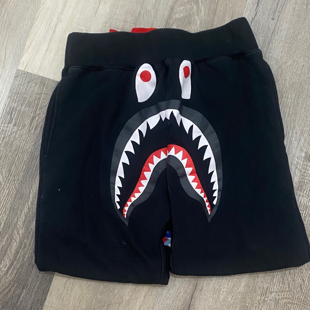 Bape Black Shark Face Kids Joggers